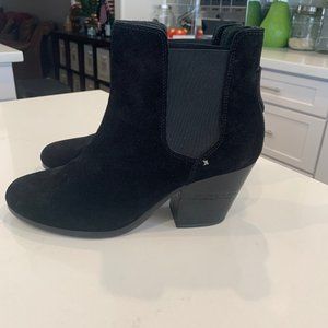 Rag & Bone Devon Ankle Boots Black Suede 39.5 US 8.5 Excellent Condition